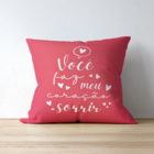 Almofada Para Sofá Sala 40x40 Você Faz Meu Coração Sorrir Ver