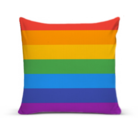Almofada Para Sofá Sala Cheia 40x40 Bandeira Arco-íris Branco