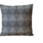 Almofada Para Sofá Sala Cheia 40x40 Cinza Triângulo Cinza