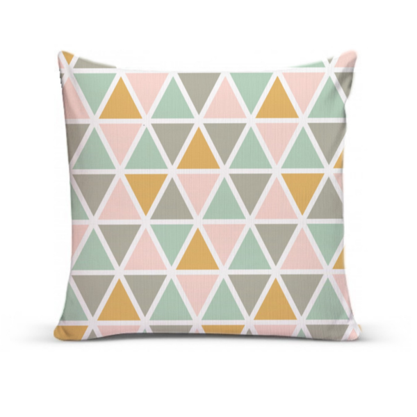 Almofada Para Sofá Sala Cheia 40x40 Colorida Geométrica Branco