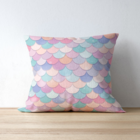 Almofada Para Sofá Sala Cheia 40x40 Escamas Coloridas Branco