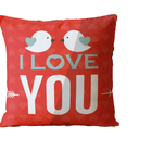Almofada Para Sofá Sala Cheia 40x40 I Love You Vermelho