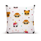Almofada Para Sofá Sala Cheia 40x40 Infantil Animais Branco