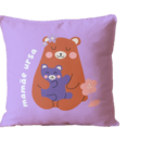 Almofada Para Sofá Sala Cheia 40x40 Mãezona Rosa