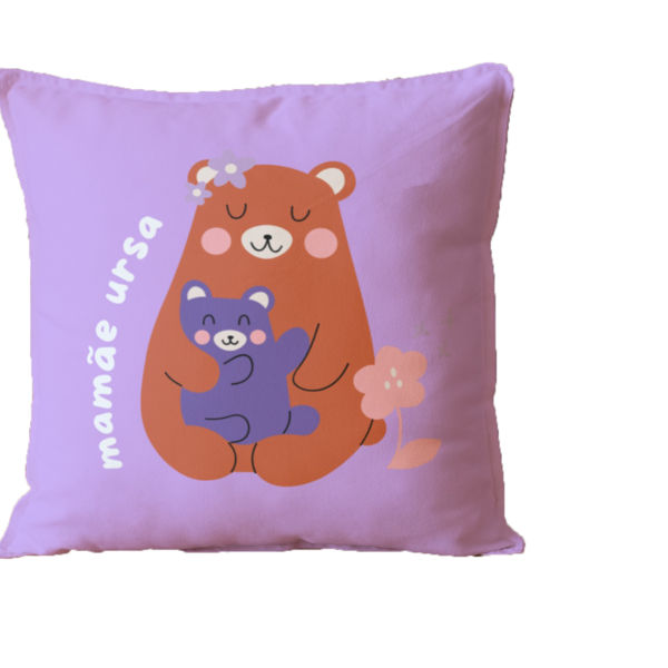 Almofada Para Sofá Sala Cheia 40x40 Mãezona Rosa