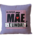 Almofada Para Sofá Sala Cheia 40x40 Minha Mãe É Linda Roxo