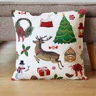Almofada Para Sofá Sala Cheia 40x40 Natalina Natal Branco