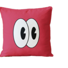 Almofada Para Sofá Sala Cheia 40x40 Rosa Olhos Rosa