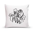 Almofada Para Sofá Sala Cheia 40x40 Senhor E Senhora Branco