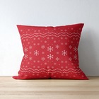 Almofada Para Sofá Sala Cheia 40x40 Vermelha Natal Vermelho