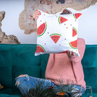 Almofada Para Sofá Sala Cheia Com Enchimento 40x40 Melancia B