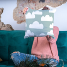 Almofada Para Sofá Sala Cheia Com Enchimento 40x40 Nuvens Bra