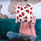 Almofada Para Sofá Sala Com Enchimento 40x40 Papai Noel Branco