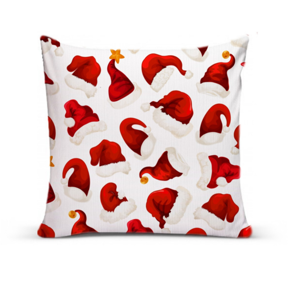 Almofada Para Sofá Sala Com Enchimento 40x40 Papai Noel Branco