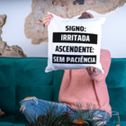 Almofada Para Sofá Sala Com Enchimento 40x40 Signo Irritada B