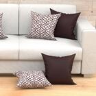 Almofada Para Sofá Tabaco + Estampada 2 Unidades 45cm X 45cm