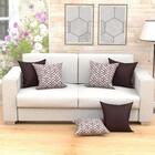 Almofada Para Sofá Tabaco + Estampada 2 Unidades 45cm X 45cm