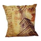 Almofada Paris Vintage Marrom 42x42cm Uniart