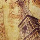 Almofada Paris Vintage Marrom 42x42cm Uniart