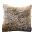 Almofada Pelucia Cinza Médio Quadrada Tipo:completa