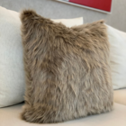 Almofada Pelucia Cinza Médio Quadrada Tipo:somente Capa