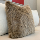 Almofada Pelucia Cinza Médio Quadrada Tipo:somente Capa