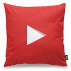 Almofada Play Button Subscribe - Quadrada