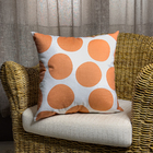 Almofada Quadrada Poa Velveteen Marrom 43x43cm