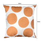 Almofada Quadrada Poa Velveteen Marrom 43x43cm