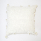 Almofada pompom branca 45x45cm Mello