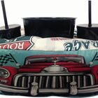 Almofada Porta Pipoca 34x30x12cm Route 66