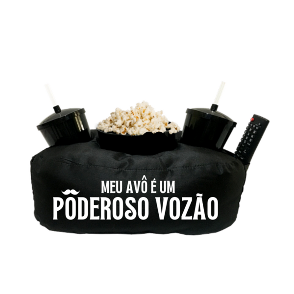 Almofada Porta Pipoca Avô Meu Poderoso Vozão Preto
