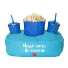 Almofada Porta Pipoca Azul Casal Nosso Amor De Cinema Azul