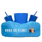 Almofada Porta Pipoca Azul Hora Do Filme Azul