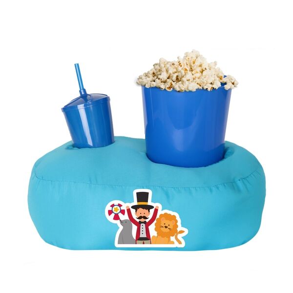 Almofada Porta Pipoca Azul Infantil Circo Azul