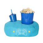 Almofada Porta Pipoca Azul Infantil Gamer Azul