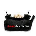 Almofada Porta Pipoca Casal Amor De Cinema Preto