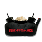 Almofada Porta Pipoca Casal Filme Pipoca E Amor Preto