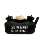 Almofada Porta Pipoca Casal Par Da Vida Preto