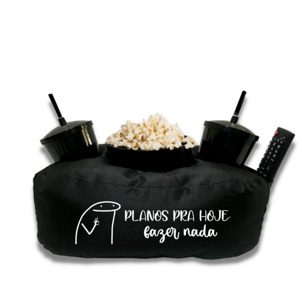 Almofada Porta Pipoca Casal Planos Para Hoje Preto
