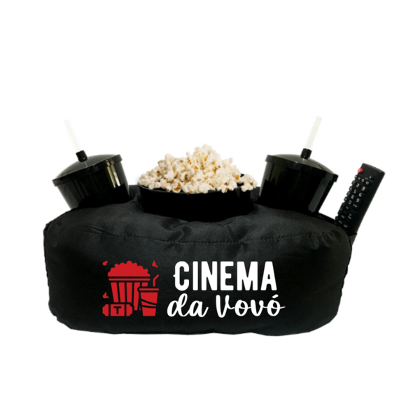 Almofada Porta Pipoca Cinema Da Vovó Preto
