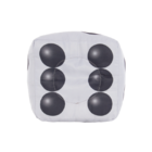 Almofada Porta Pipoca Dado Decorativa Criativa Branco