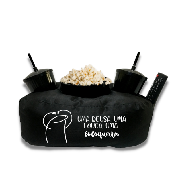 Almofada Porta Pipoca Meme Fofoqueira Preto
