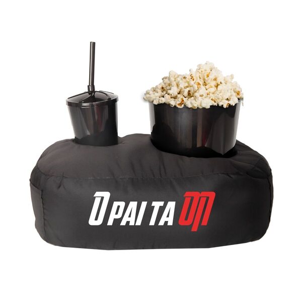 Almofada Porta Pipoca Preta Solteiro O Pai Ta On Preto