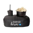 Almofada Porta Pipoca Preta Solteiro Pai Super Heroi Preto