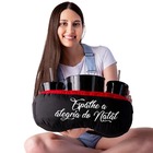 Almofada Porta Pipoca Preto Casal Espalhe Alegria Natal Preto