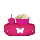 Almofada Porta Pipoca Rosa Infantil Borboleta Rosa