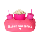 Almofada Porta Pipoca Rosa Pra Hoje Amor E Pipoca Rosa