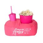 Almofada Porta Pipoca Rosa Solteiro Chuva De Amor Rosa