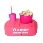 Almofada Porta Pipoca Rosa Solteiro O Amor Sempre Vence Rosa